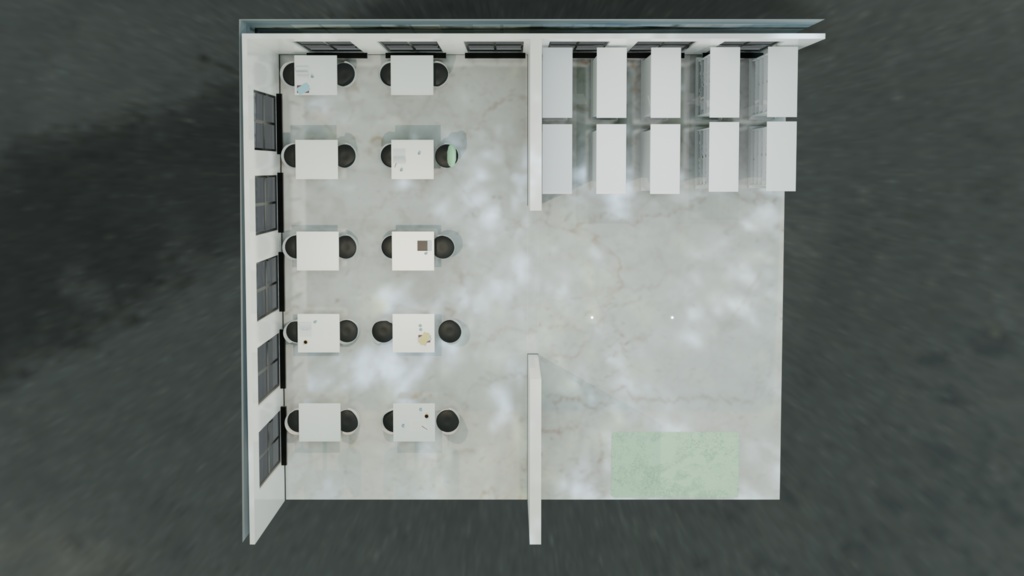 【3D背景素材】モダンな部屋シーンセット