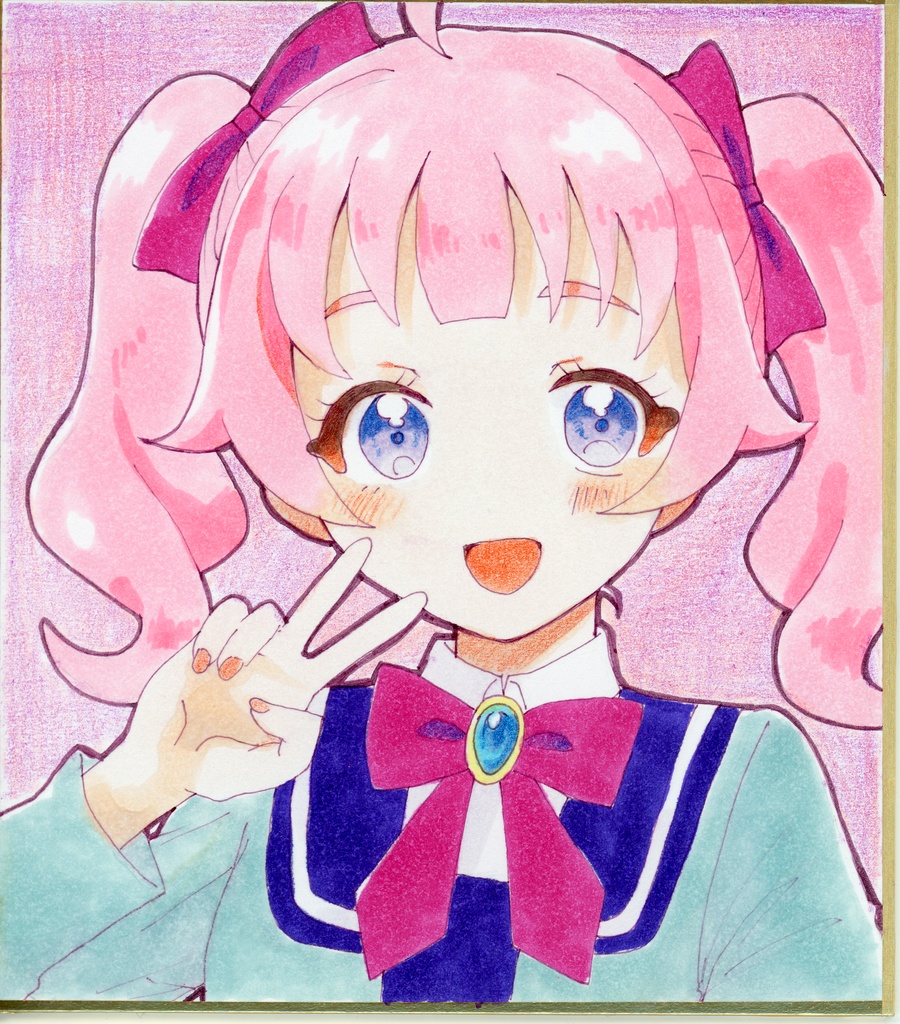 【コピック】青空ひまり　寸松庵色紙