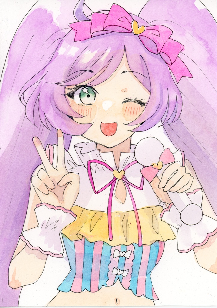 【水彩画】真中らぁら　２Lイラスト