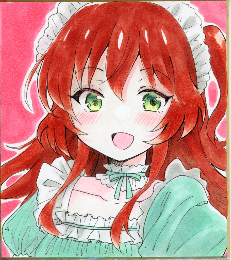【マーカー】喜多郁代寸松庵色紙　イラスト①