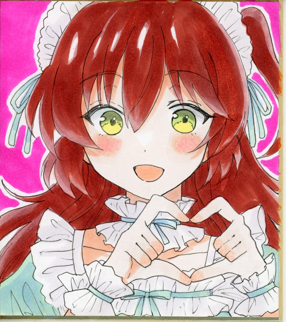 【マーカー】喜多郁代　寸松庵色紙イラスト