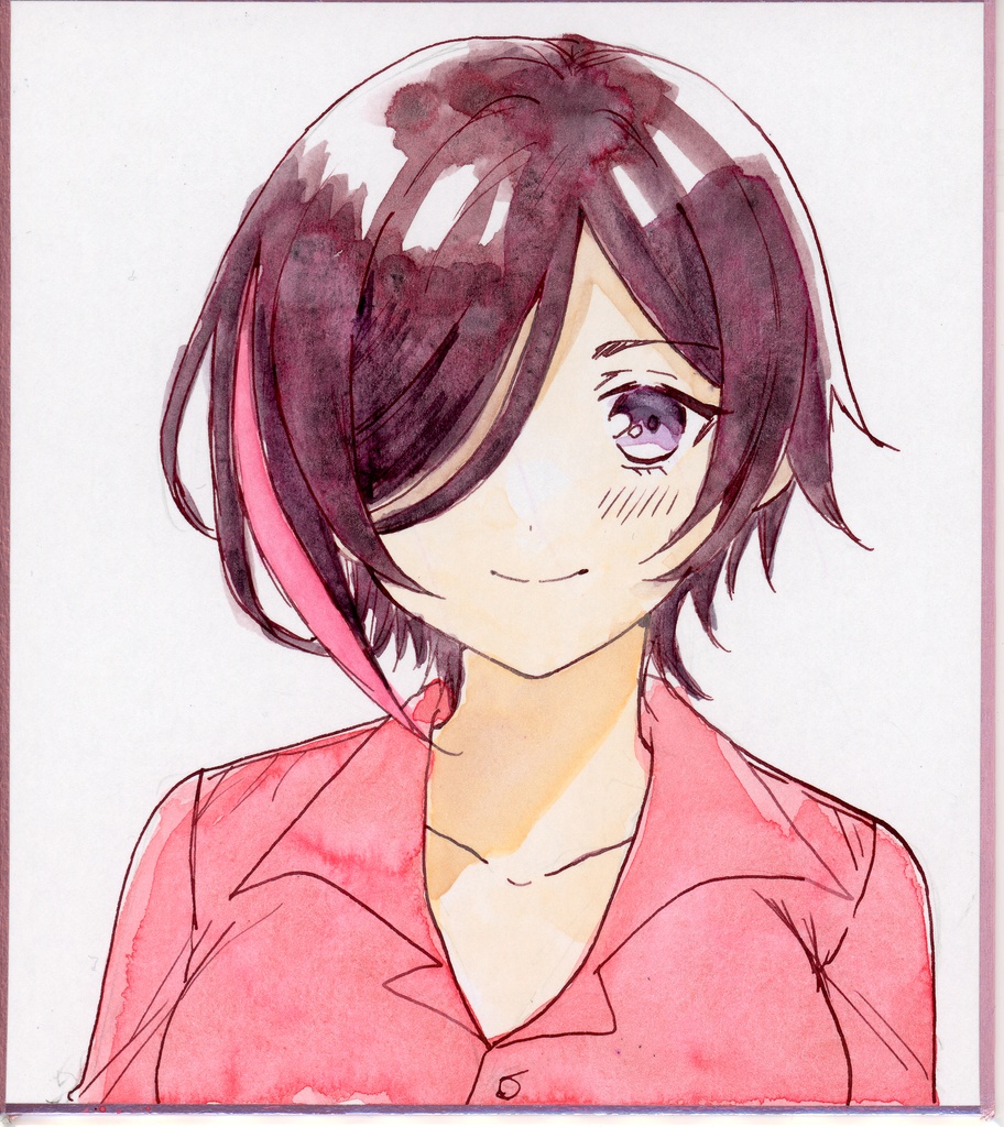 【水彩】南曜スバル　寸松庵色紙イラスト