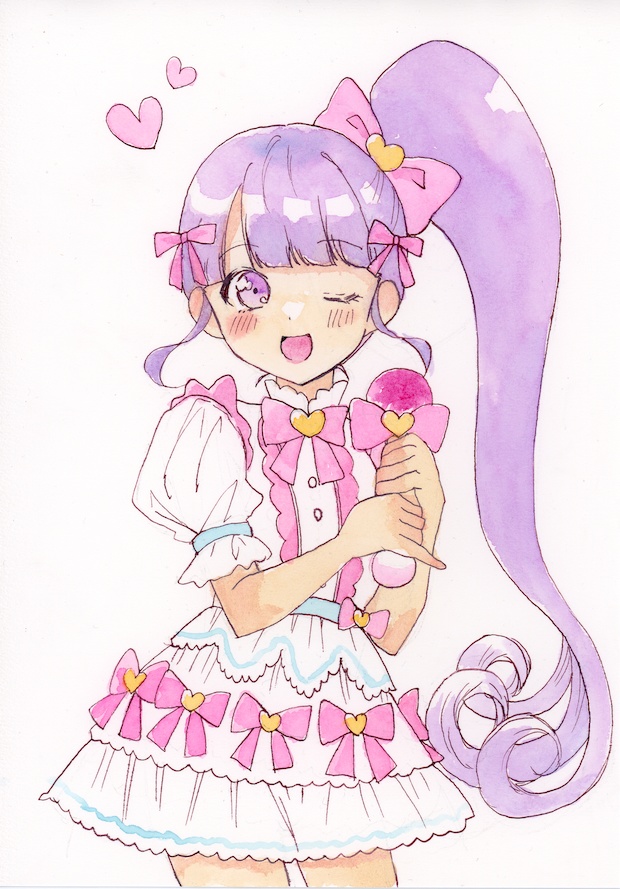 【水彩画】真中のん　イラスト　B5