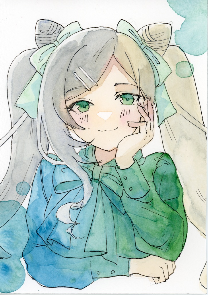 【水彩画】東坂ミオ　イラスト　2L