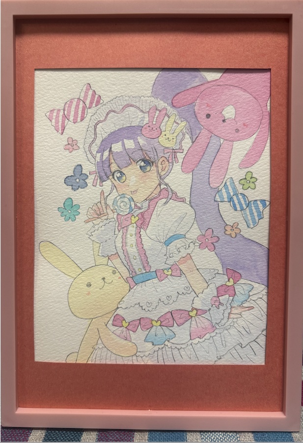 【水彩画】真中のん　イラスト