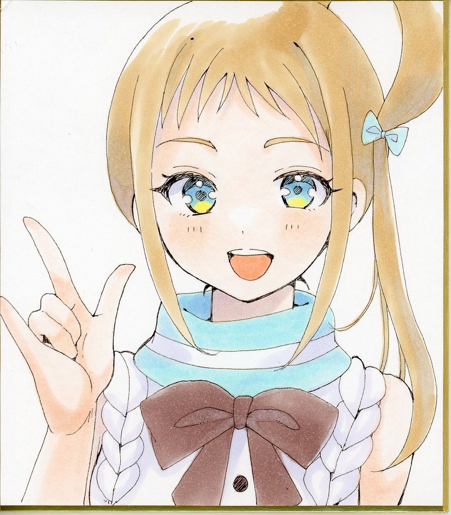 【コピック】【傷注意】福原あん　色紙イラスト