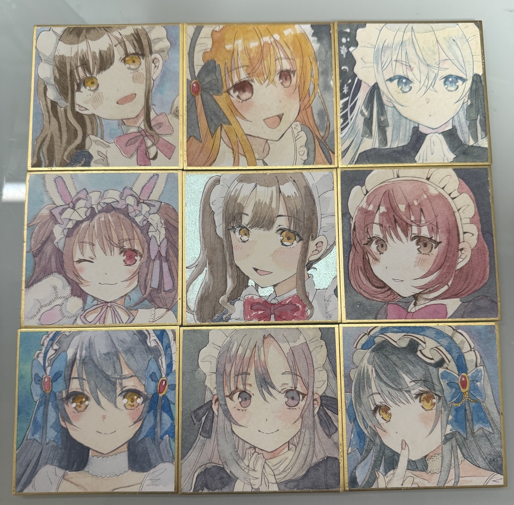 【水彩画】ヘッドドレス　豆色紙イラスト