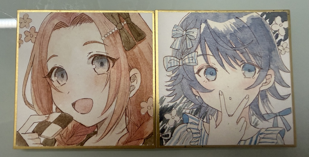 【水彩画】豆色紙　イラスト