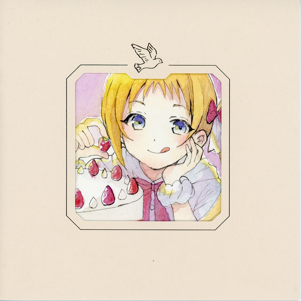 【水彩画】【リクエスト1枚追加】福原あん イラスト