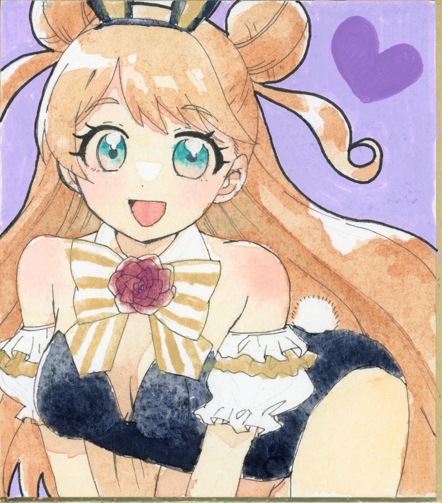 【版権】金森まりあ　イラスト色紙