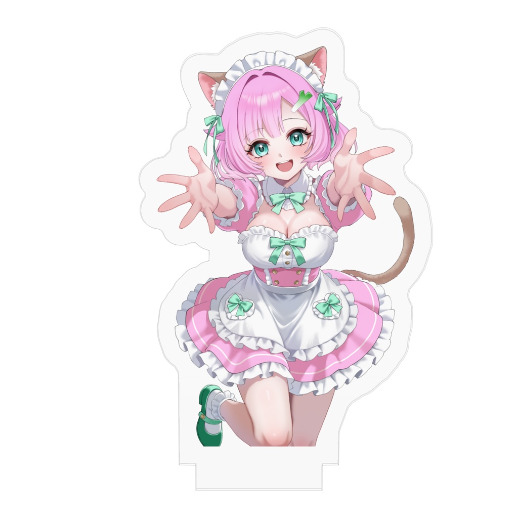 ねぎまちゃん猫メイド💗アクリルスタンド 50×50mm