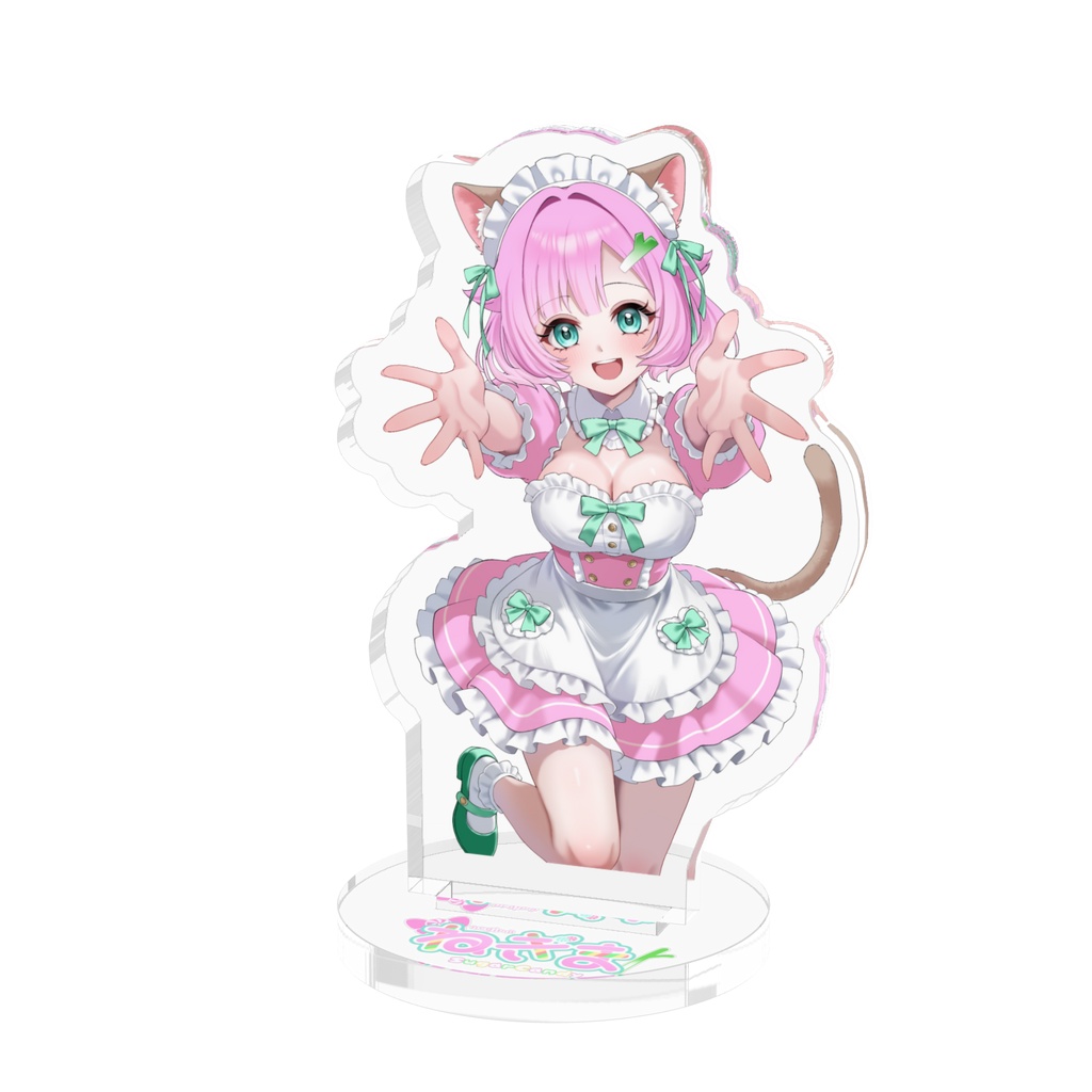 ねぎまちゃん猫メイド💗アクリルスタンド 50×50mm