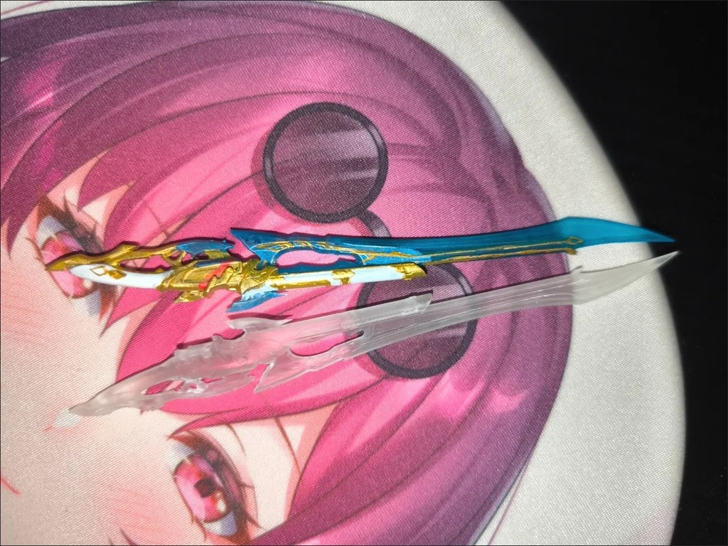 飛霄　フェイシャオ　双刀　崩壊：スターレイル　1/12スケール 武器パーツ　レジン　メカ娘　兵人ドール用