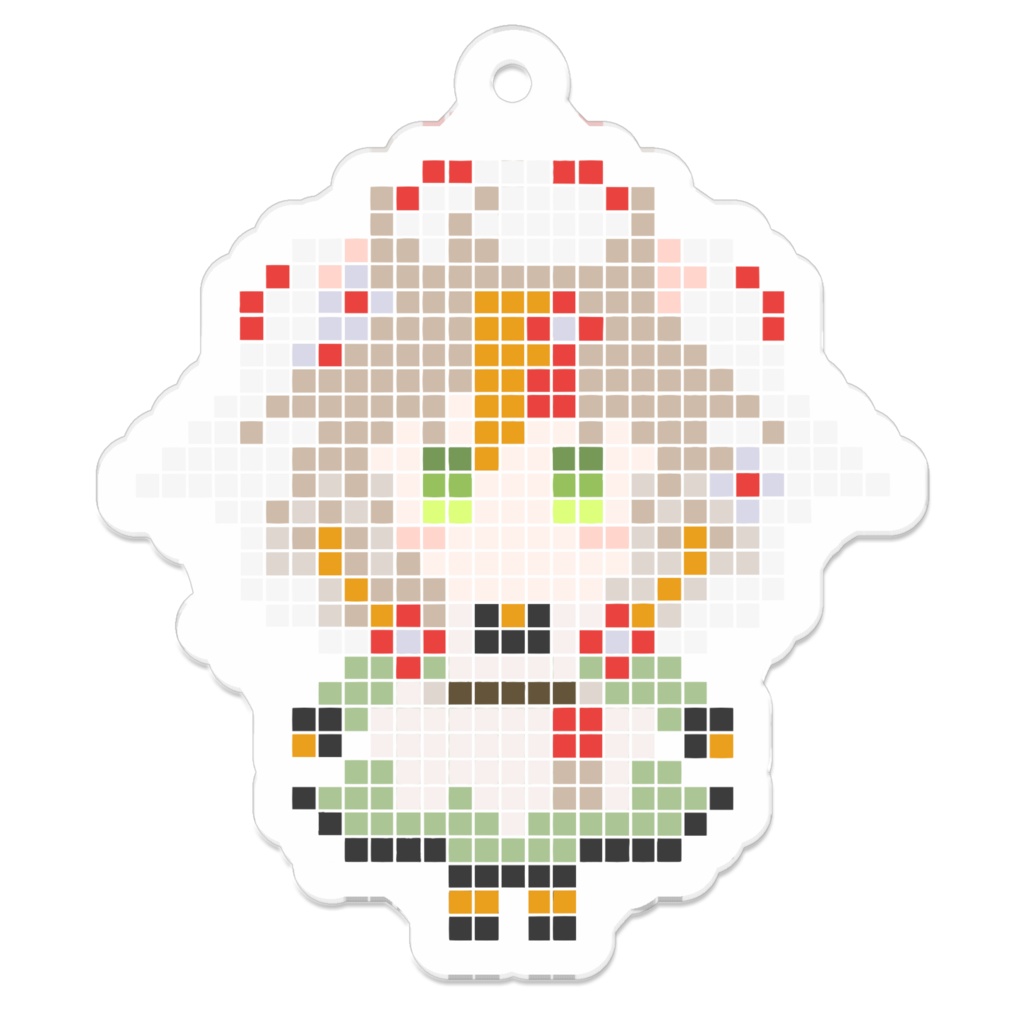 【アクリルキーホルダー】ドットちび助手（仮）ちゃん【50x50（㎜）】