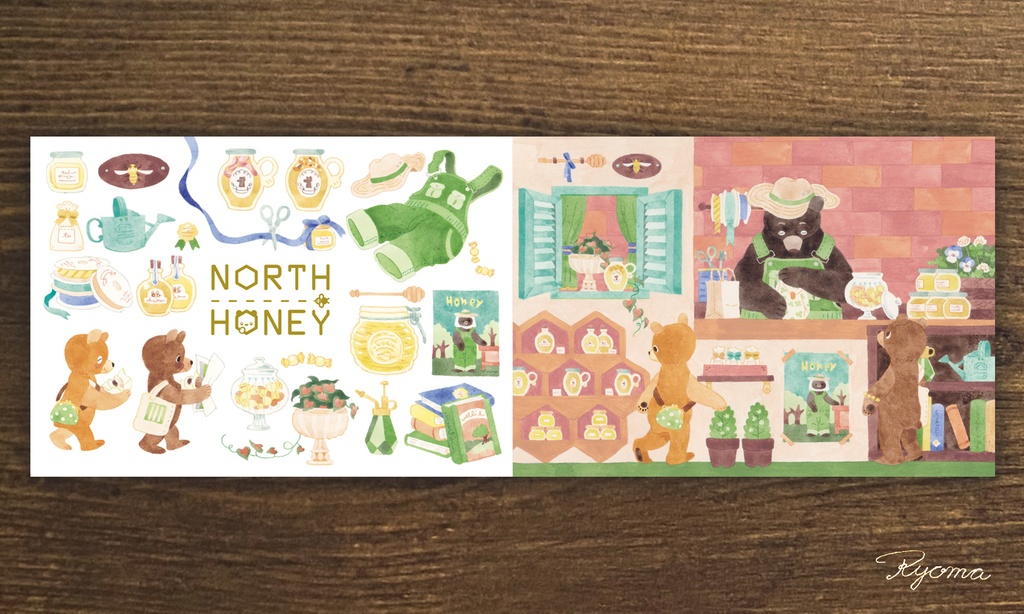 「熊道商店街」イラスト冊子