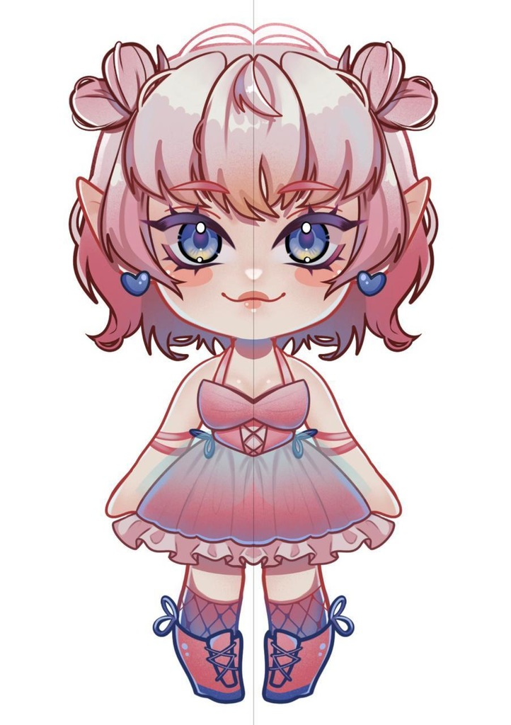 【すぐに使える】とってもかわいい小柄なVTuberのLive2Dモデル / Cute Pink Chibi Live2D VTuber Model | Ready to Use