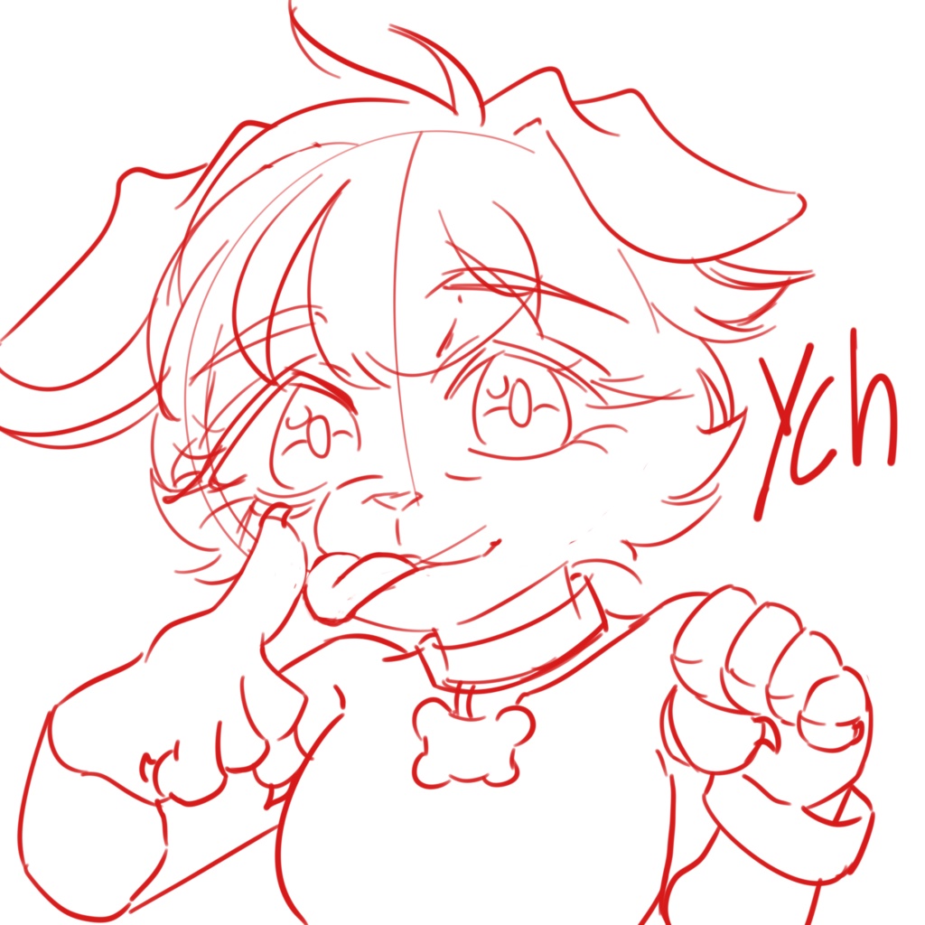 ケモノ・アニメYCHベース4種セット | Furry/Anime YCH Base Pack (4 Poses)