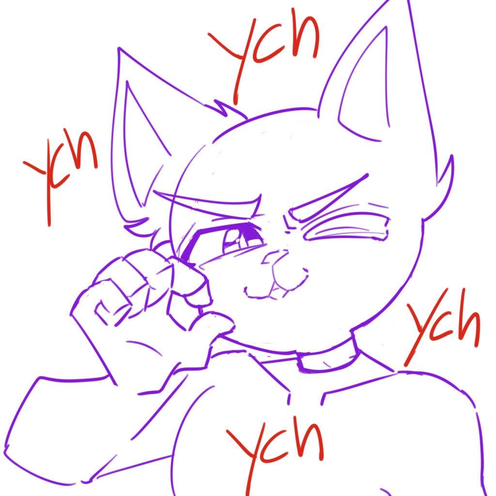ケモノ・アニメYCHベース4種セット | Furry/Anime YCH Base Pack (4 Poses)