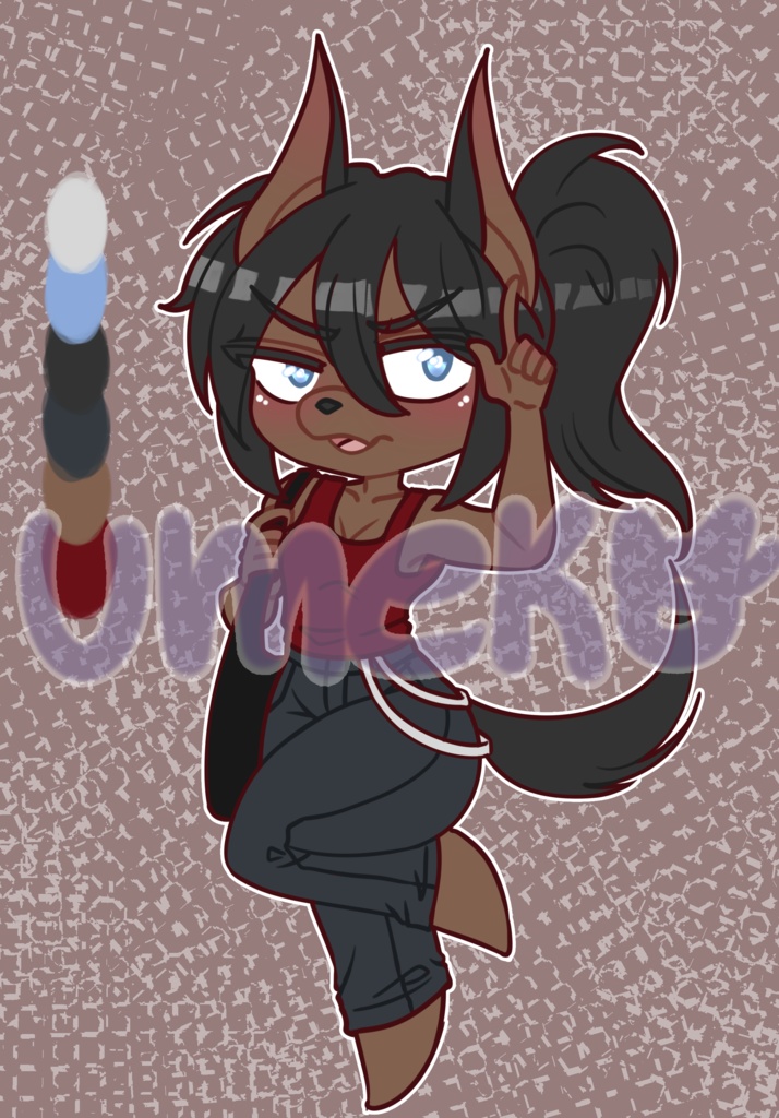 【限定3枠】狼耳ちびキャラ Adoptable｜Wolfgirl Character Design / 3 slot