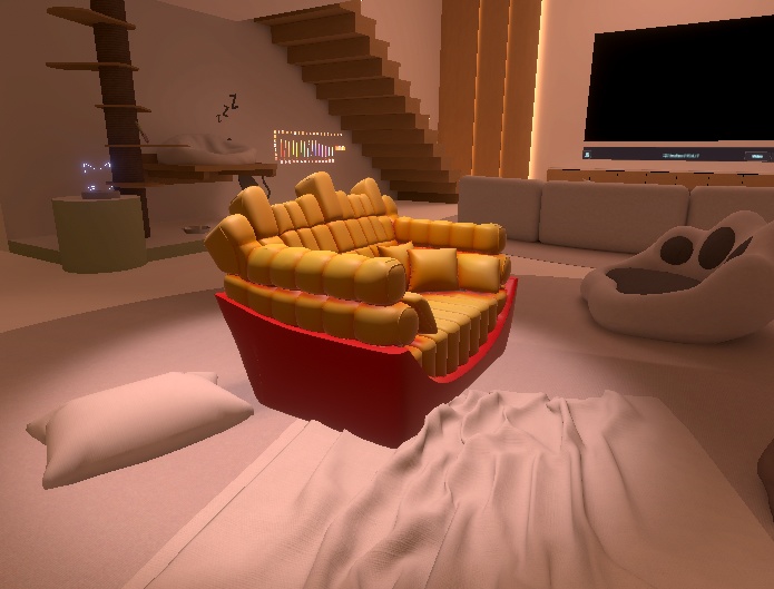 🍟 French Fry Sofa – AI-Generated 3D Model by Rainunik