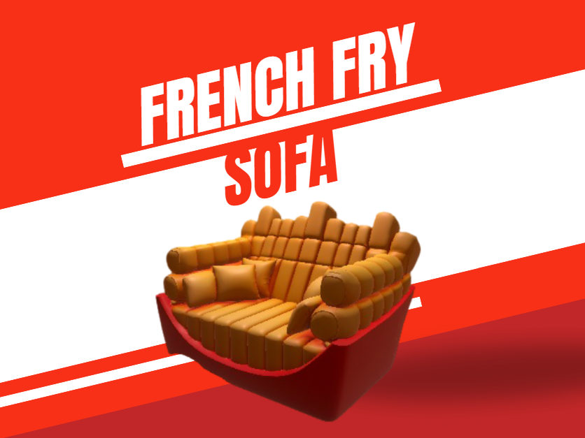 🍟 French Fry Sofa – AI-Generated 3D Model by Rainunik