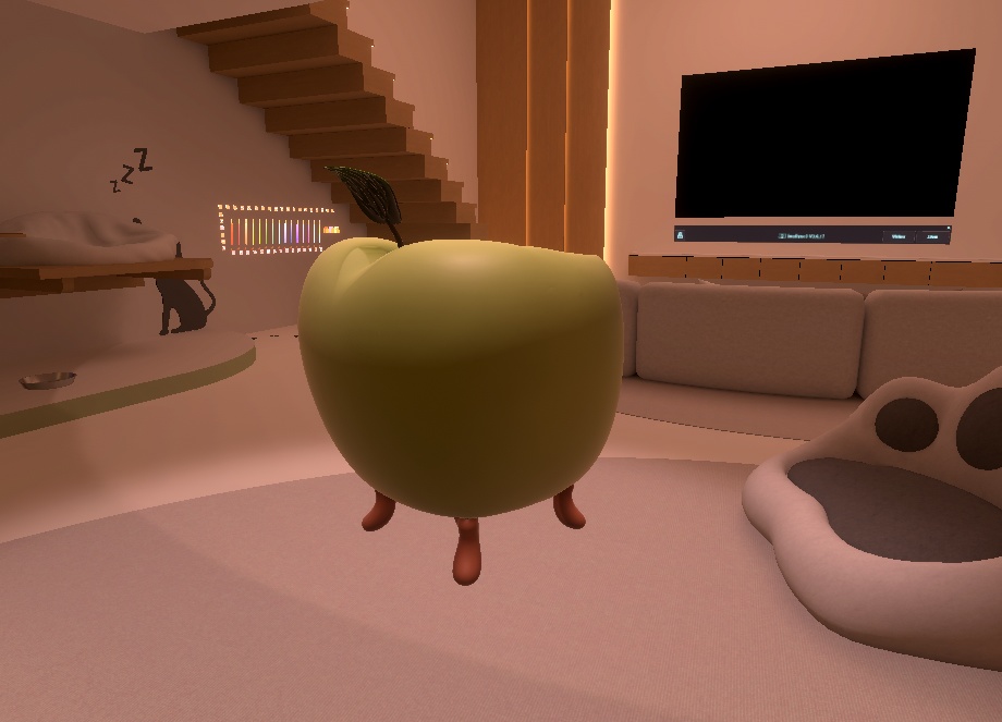 🍏 Green Apple Chair – AI-Generated 3D Model by Rainunik