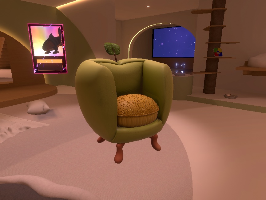 🍏 Green Apple Chair – AI-Generated 3D Model by Rainunik