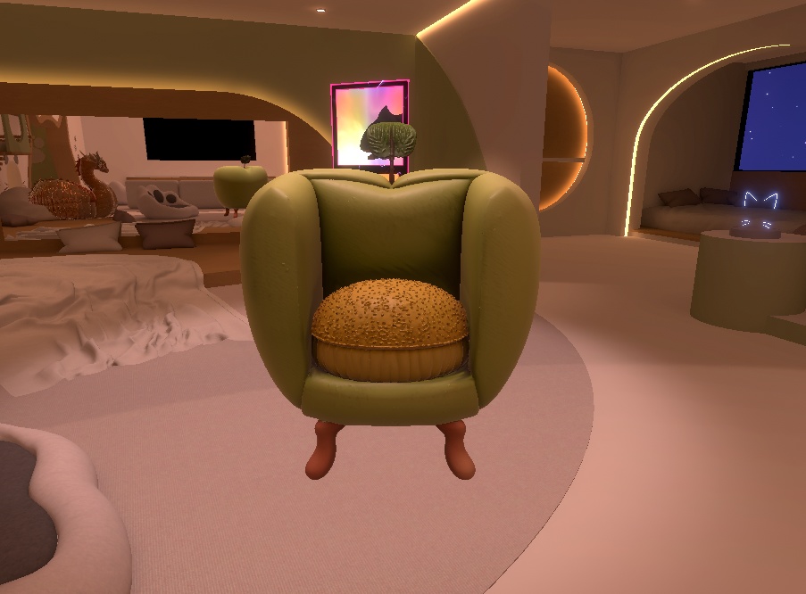🍏 Green Apple Chair – AI-Generated 3D Model by Rainunik
