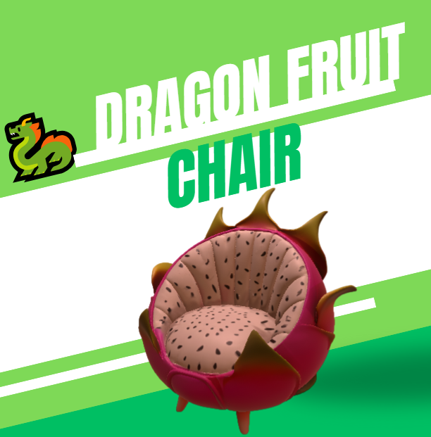 🐉 Dragon Fruit Chair – AI-Generated 3D Prop by Rainunik