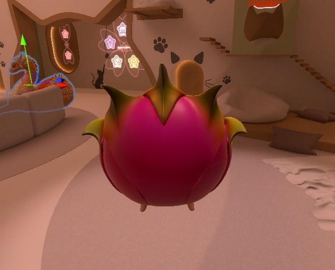 🐉 Dragon Fruit Chair – AI-Generated 3D Prop by Rainunik