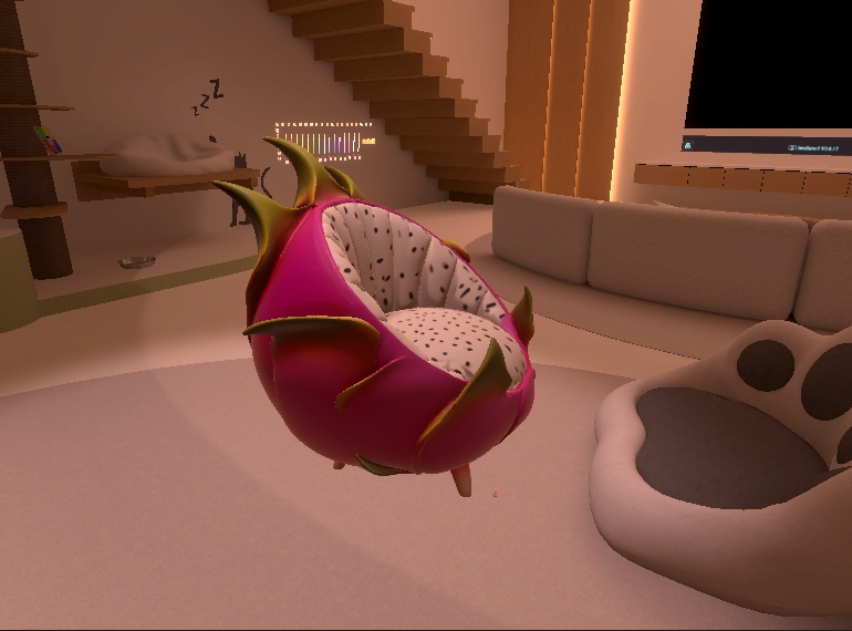 🐉 Dragon Fruit Chair – AI-Generated 3D Prop by Rainunik