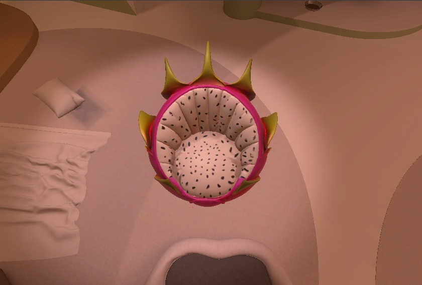 🐉 Dragon Fruit Chair – AI-Generated 3D Prop by Rainunik