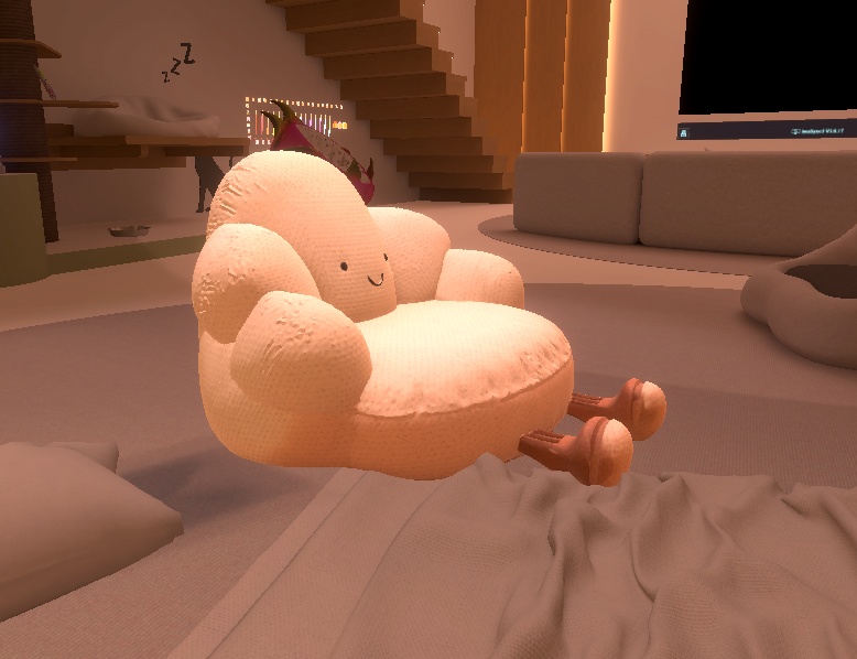 ☁️ Happy Cloud Sofa – AI-Generated 3D Prop by Rainunik