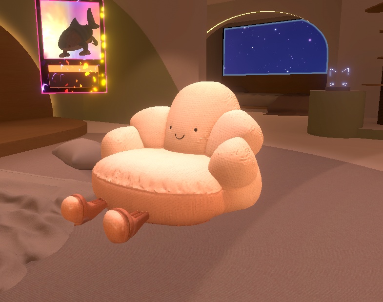 ☁️ Happy Cloud Sofa – AI-Generated 3D Prop by Rainunik