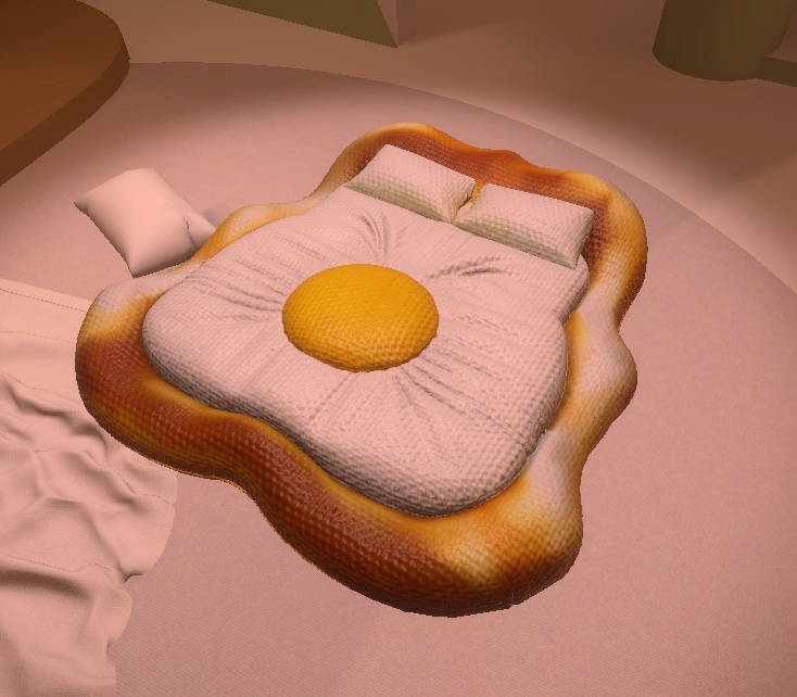 🍞 Egg Toast Futon – AI 3D Prop by Rainunik