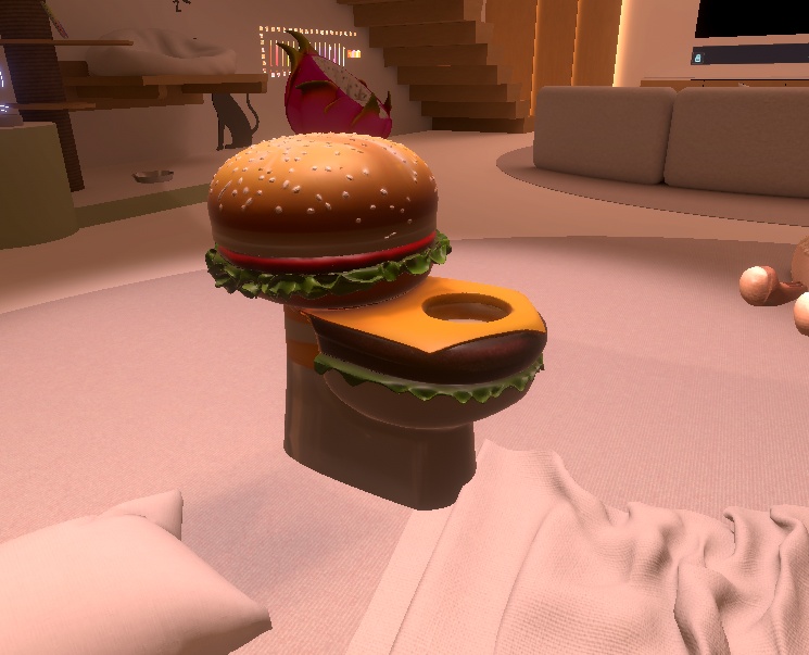 🍔🚽 Burger Toilet – AI 3D Prop by Rainunik
