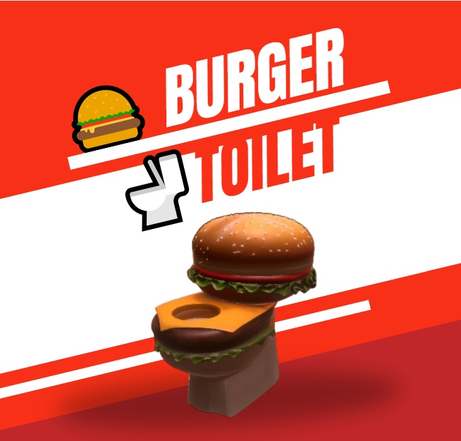 🍔🚽 Burger Toilet – AI 3D Prop by Rainunik