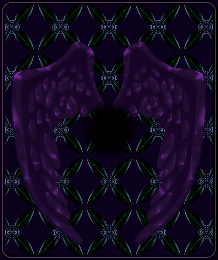 【堕天使ちゃんは、かまちょ。】堕天使ちゃんの翼スマホリング