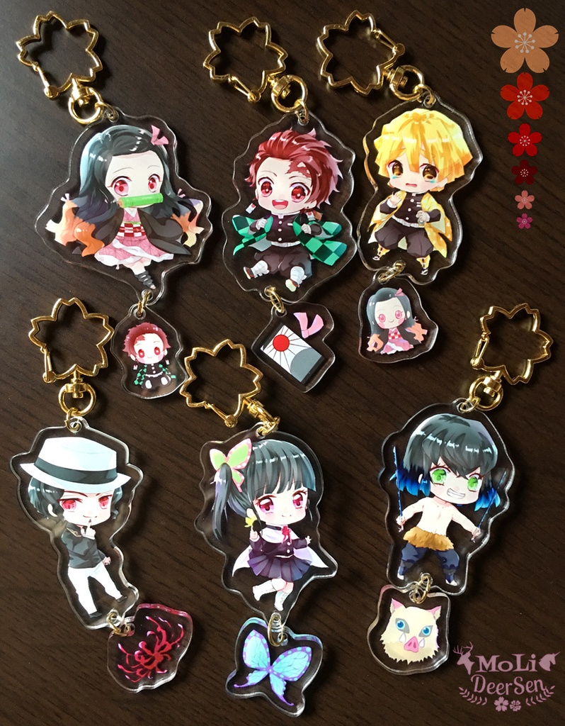 【預約】鬼滅の刃 アクリル つながるキーホルダー