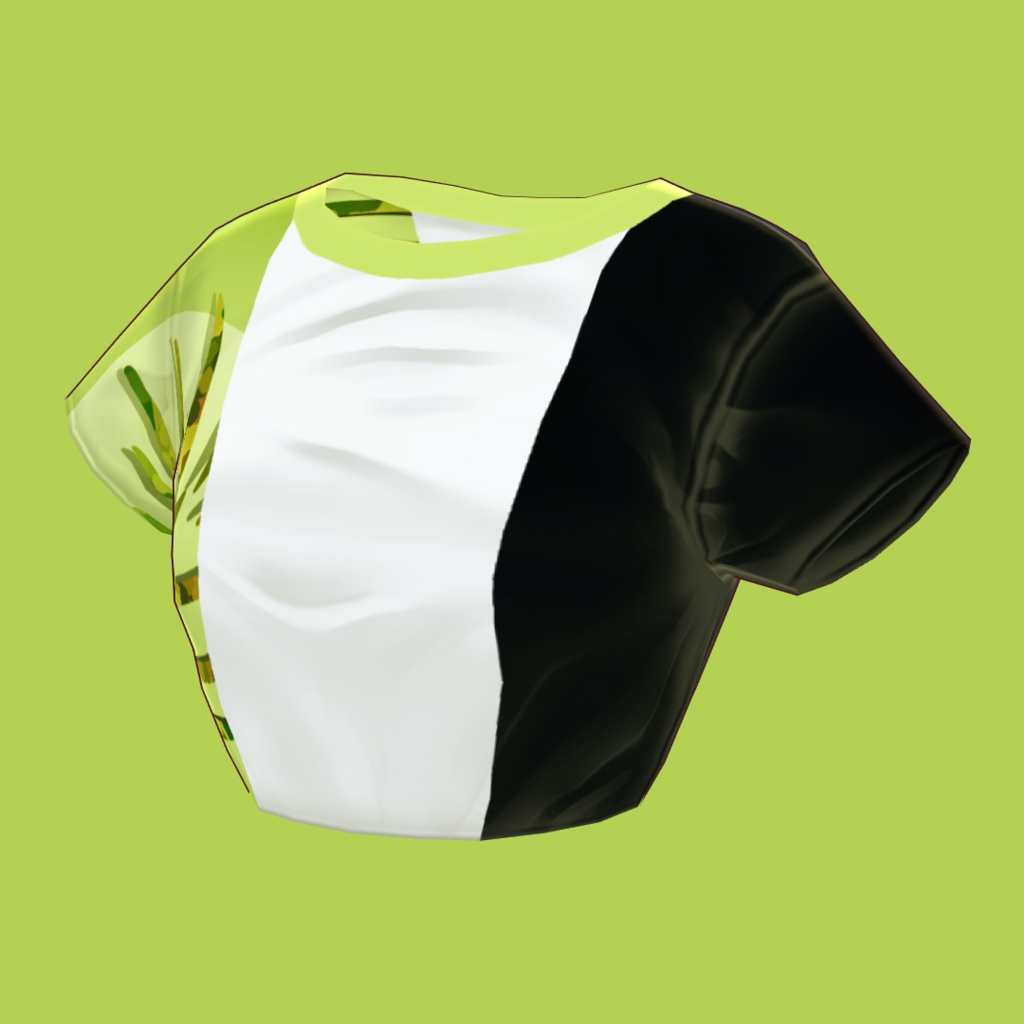 【VRoid(ベータ版)用衣装テクスチャ】グラフィックミニTシャツ - ジャングル【試着有り】