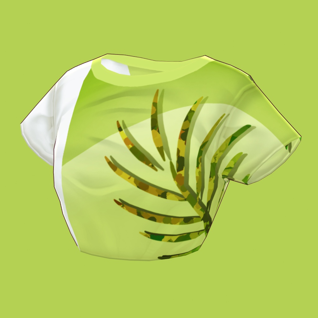 【VRoid(ベータ版)用衣装テクスチャ】グラフィックミニTシャツ - ジャングル【試着有り】
