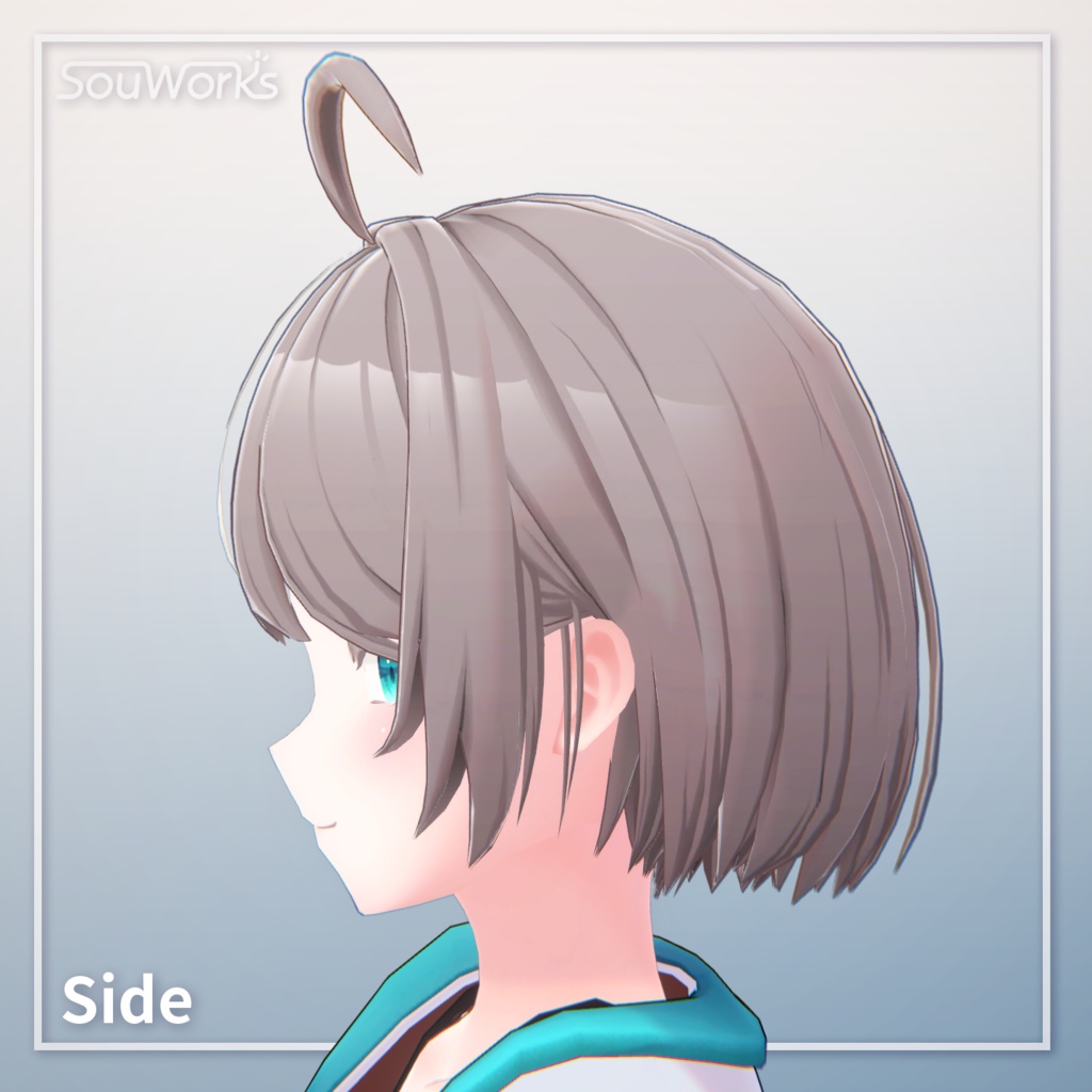 【VRChat】耳出しショートヘア for 沙猫-さねこ-