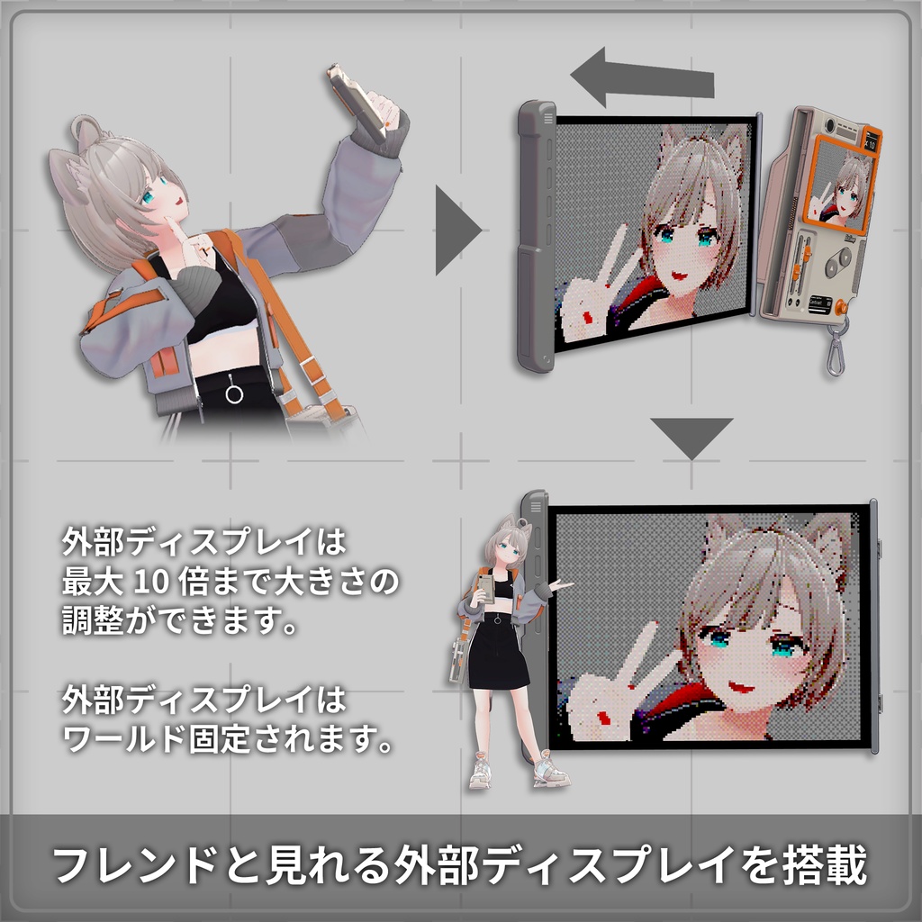 【MA対応】ドット絵風の写真が撮れる!VRChat向けカメラギミック BitSnap