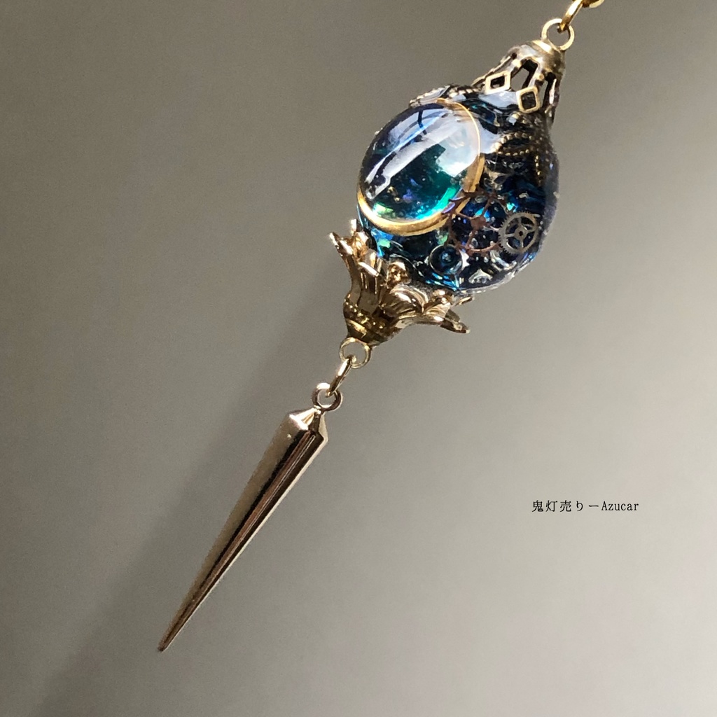 今夜は月が綺麗ですね。 スチームパンク ルナフラッシュ 歯車 ネックレス