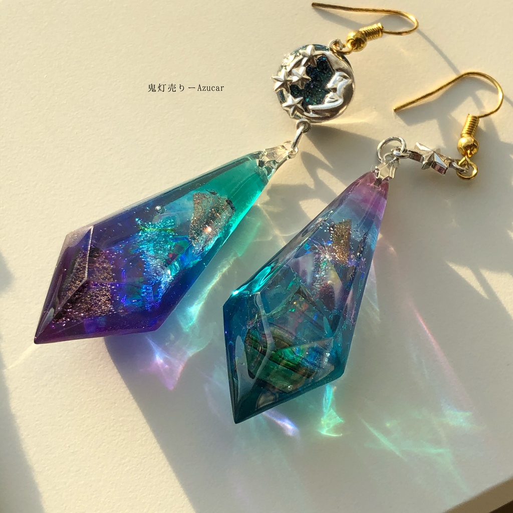 琉球ガラス レジン ピアス - ピアス