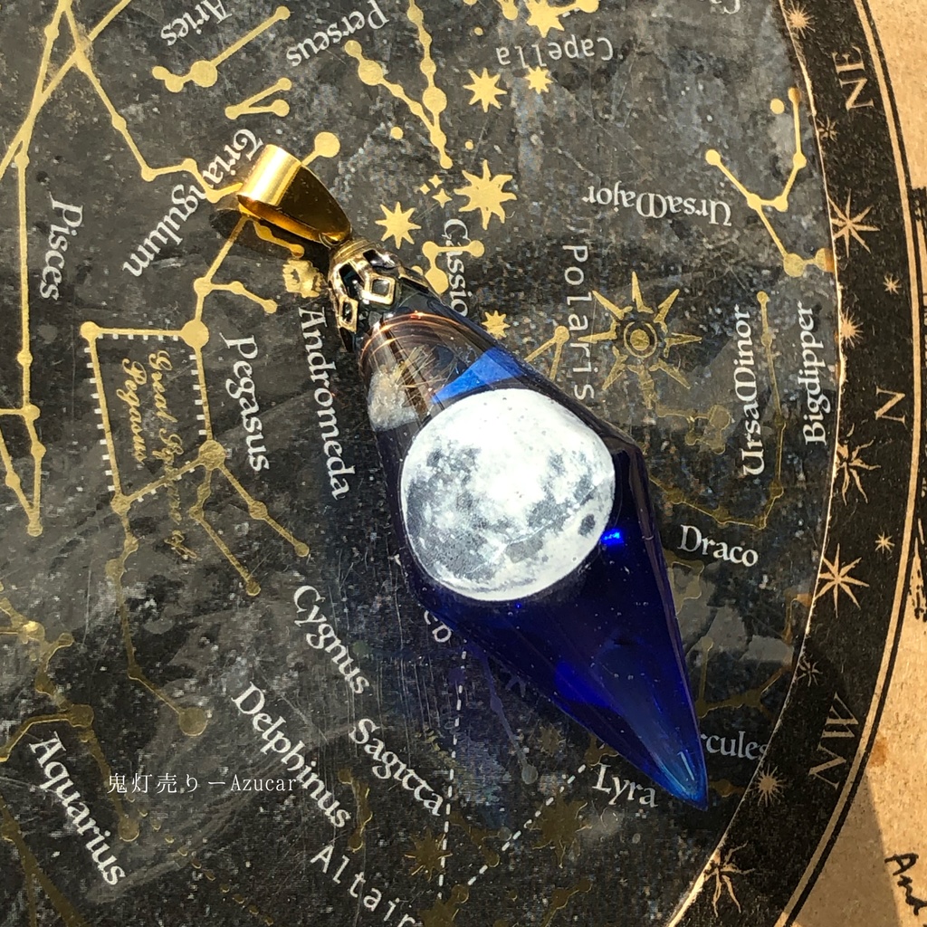 千年に一回の満月を。 オルゴナイト 蓄光ペンデュラム ネックレス