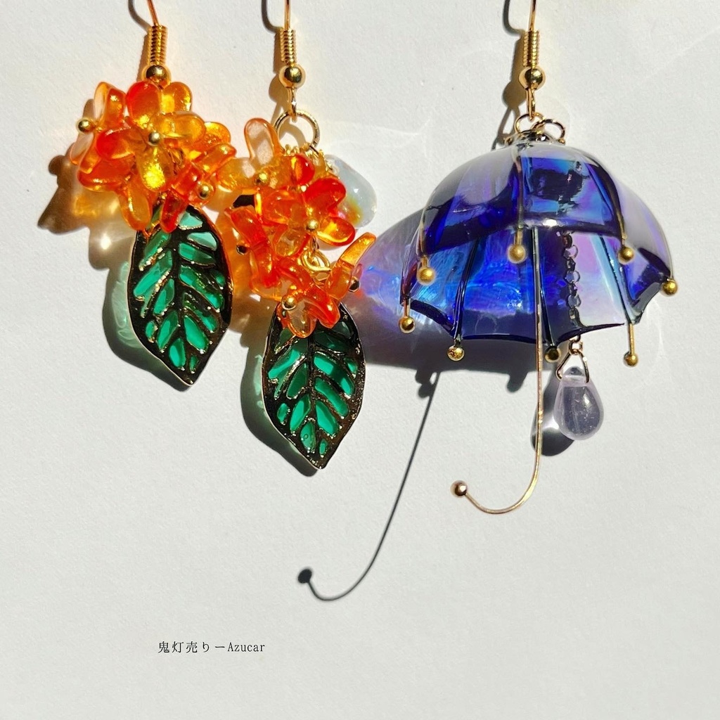 一点もの]ハンドメイド ピアス 和風デザイン レジンアクセサリー 鯉