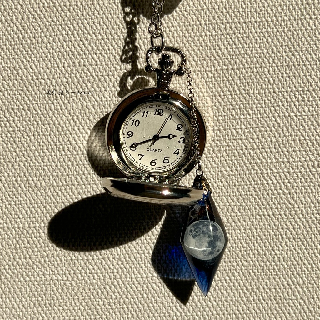 ★満月ペンデュラムと懐中時計のオルゴナイト宇宙レジン付き★