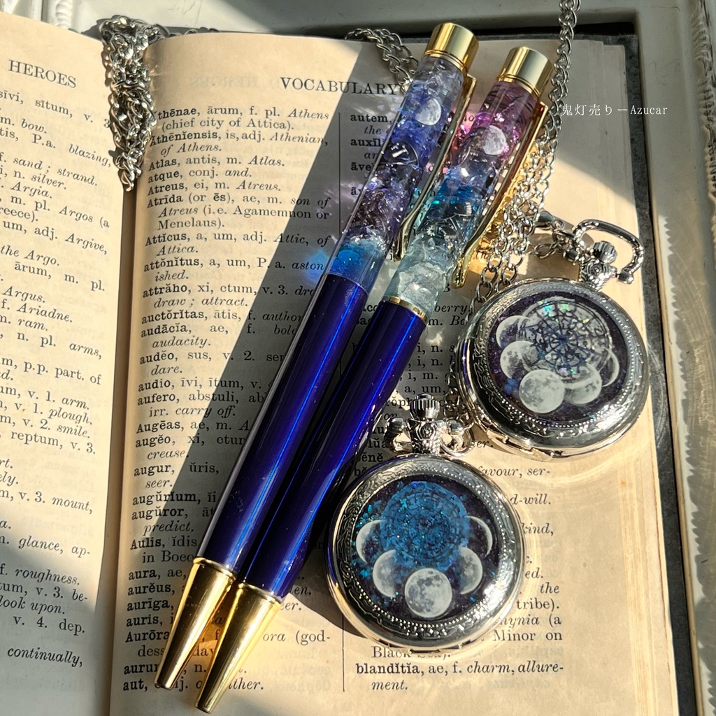 【福袋】月の満ち欠け懐中時計と月の蓄光ボールペン