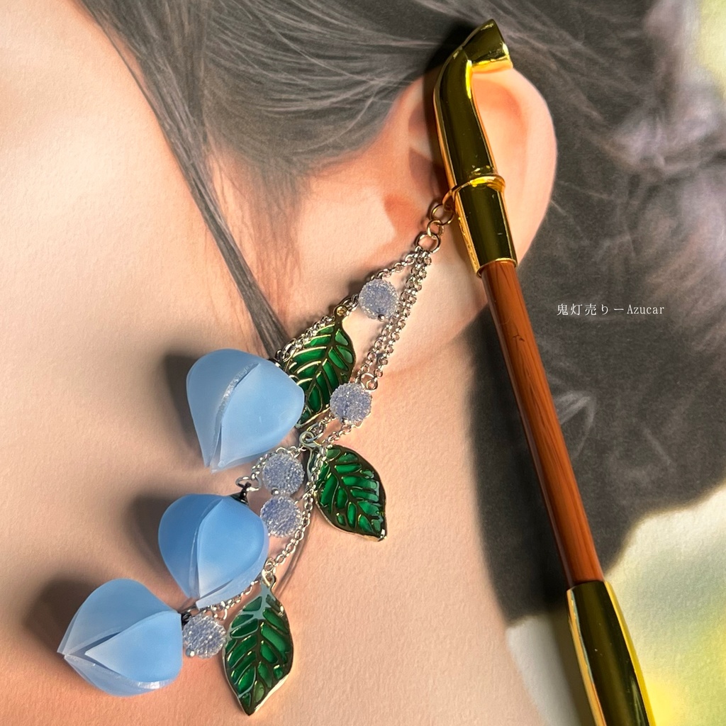 蒼鬼灯の煙管かんざし オレンジグラデーションのほおずき 和風簪 着物や浴衣、袴などセレモニー、成人式、イベントやコスプレ、ディスプレイなどにも☆